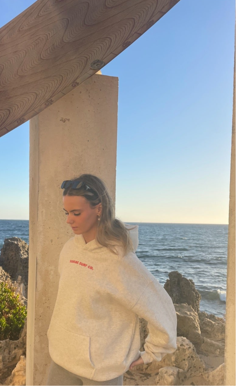 Essentials - Grey/Red Hoodie