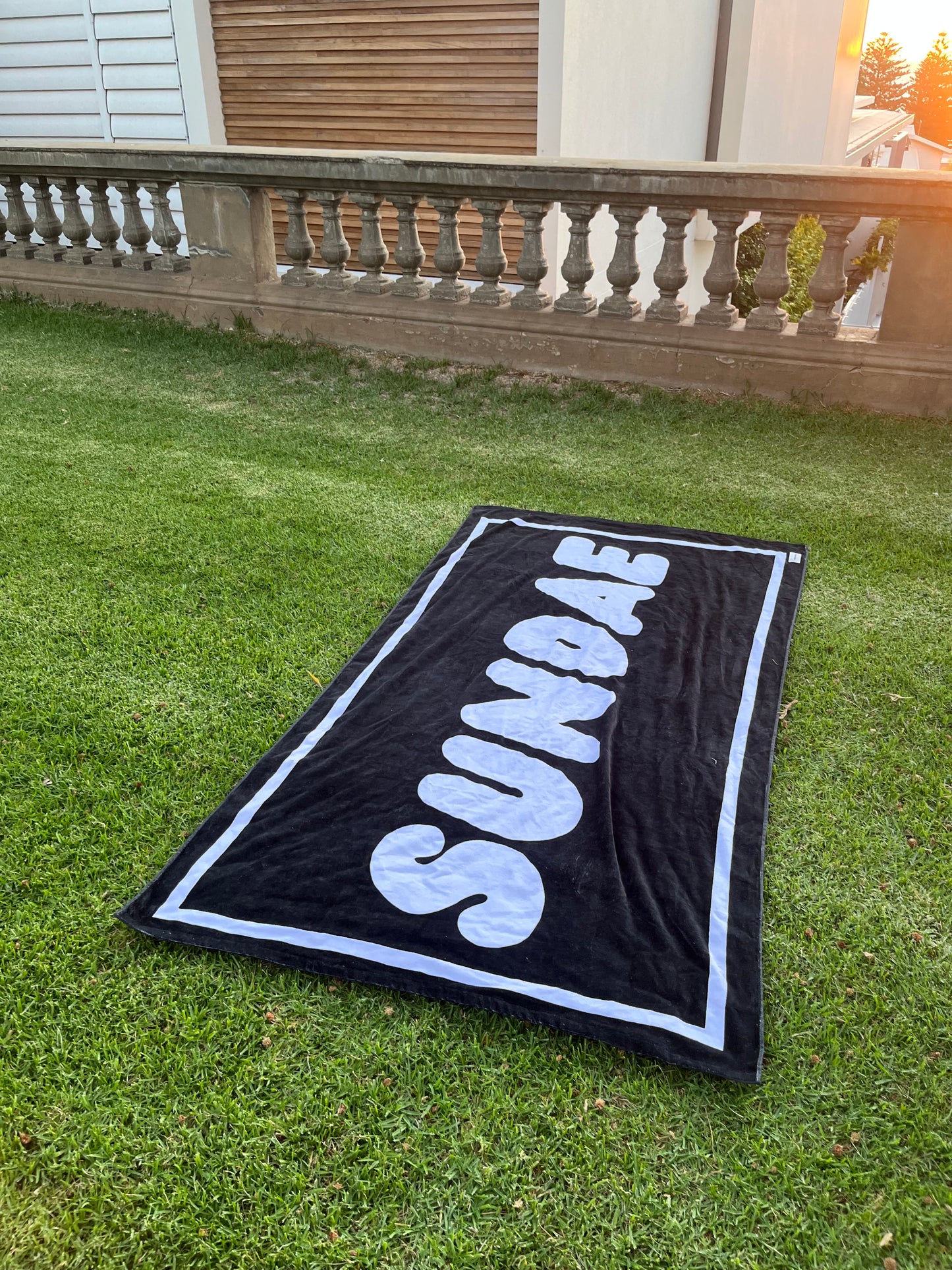 Oversized Beach Towel - Black
