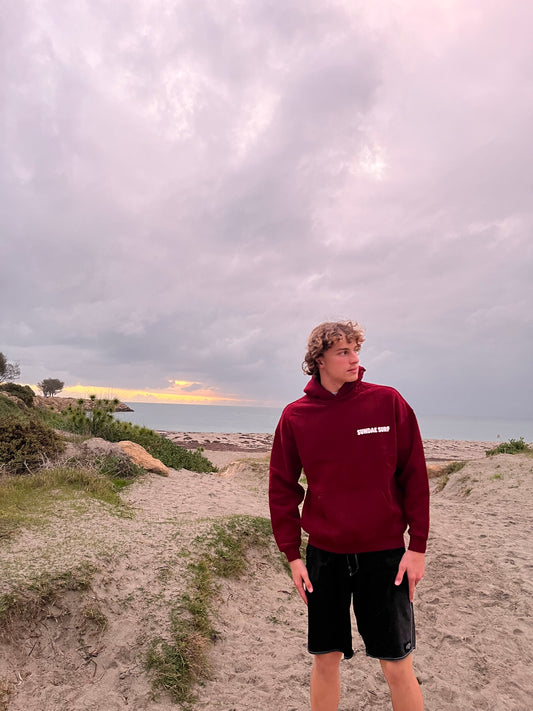 Sundae Surf Hoodie - Dark Red