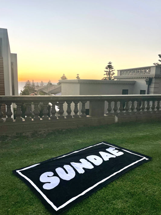 Oversized Beach Towel - Black
